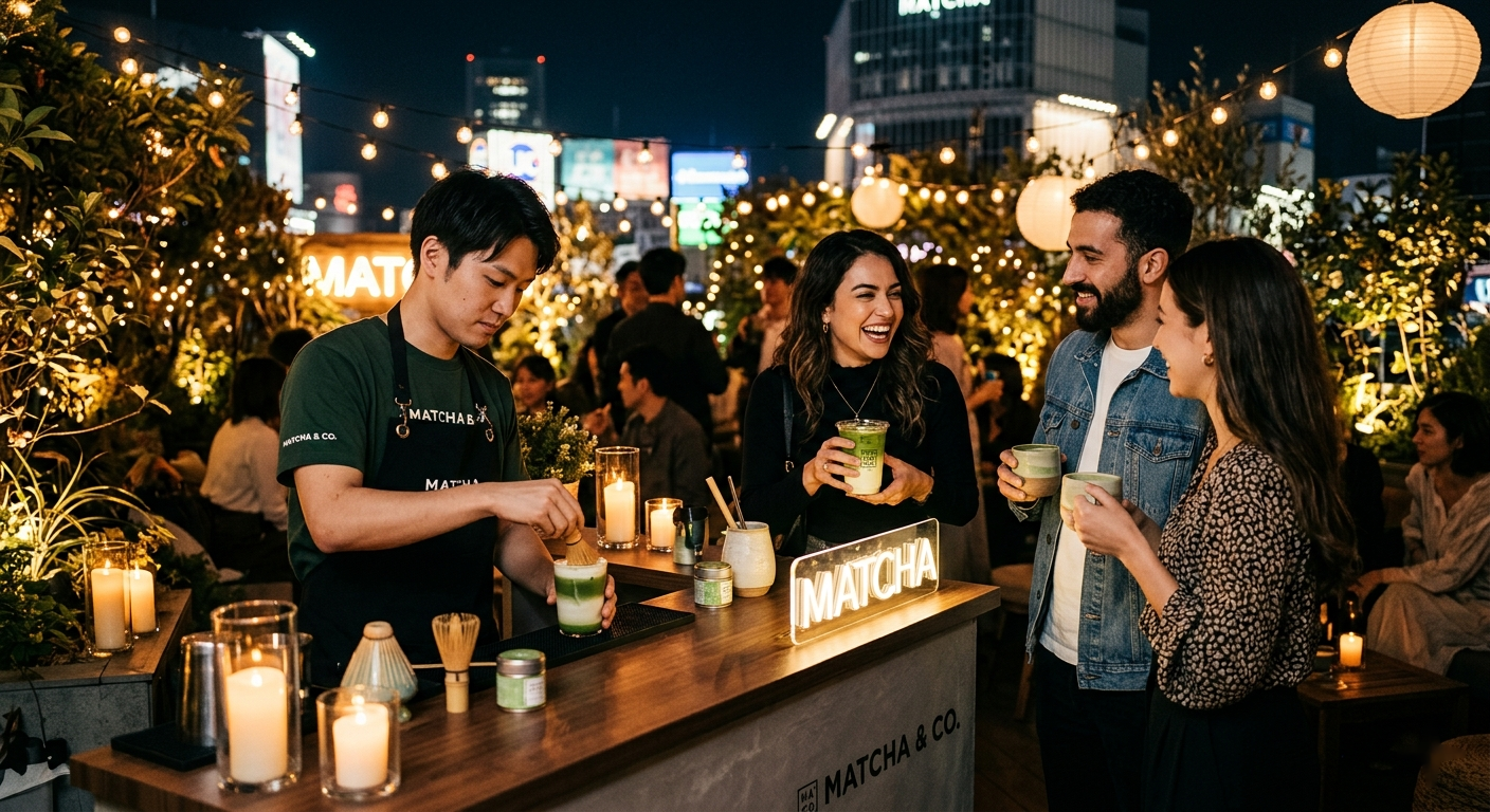Corporate Event mit mobiler Matcha-Bar